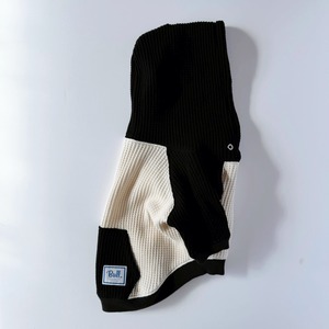 2TONE ワッフルパーカー アイボリー×ブラック