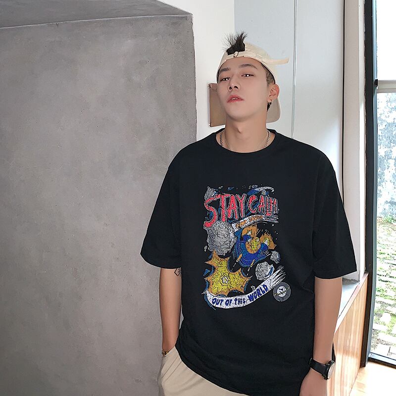 全3色 Tシャツ カットソー プリント カジュアル シンプル