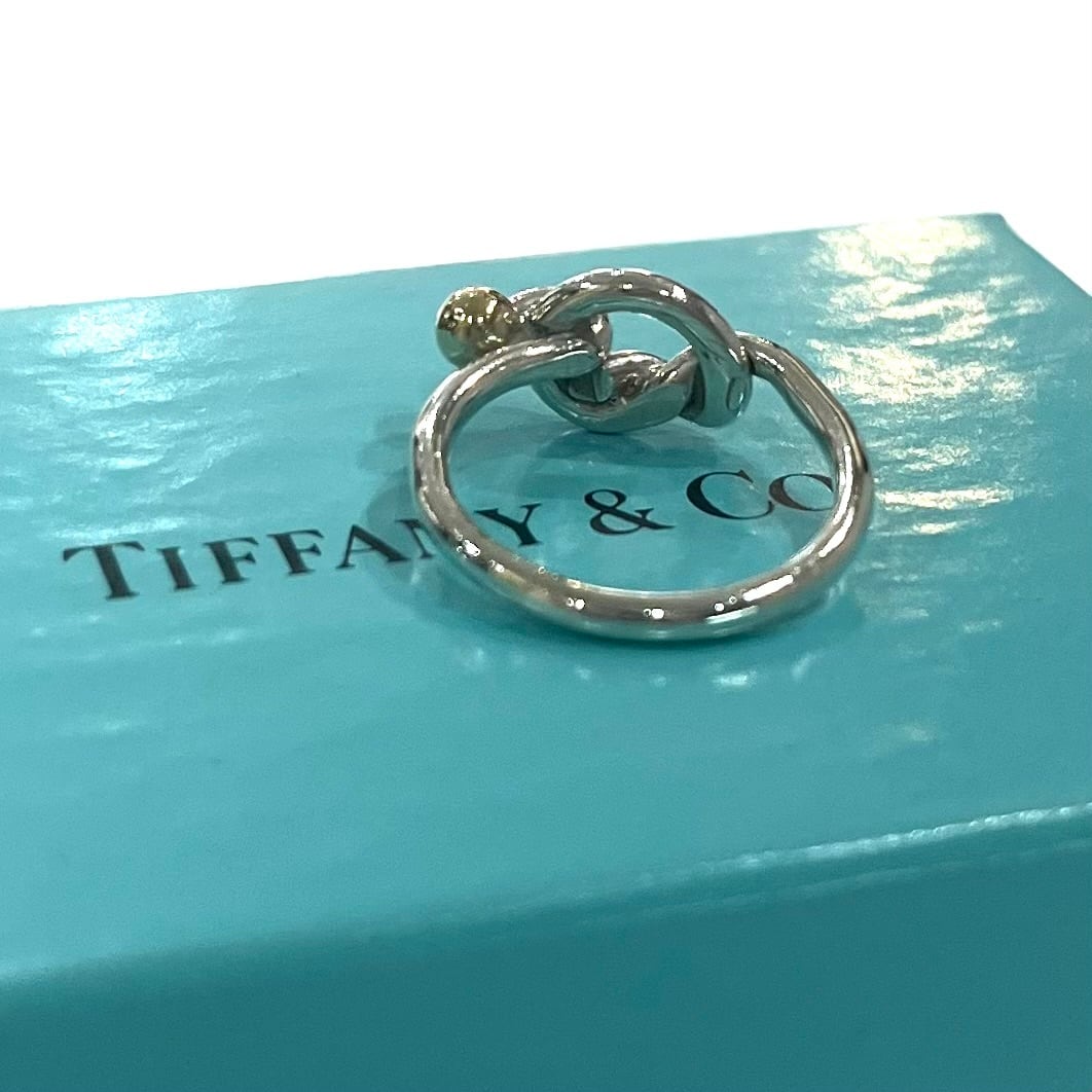 TIFFANY&CO】【12-13号】2399 結コンビツイストノットリングシルバー