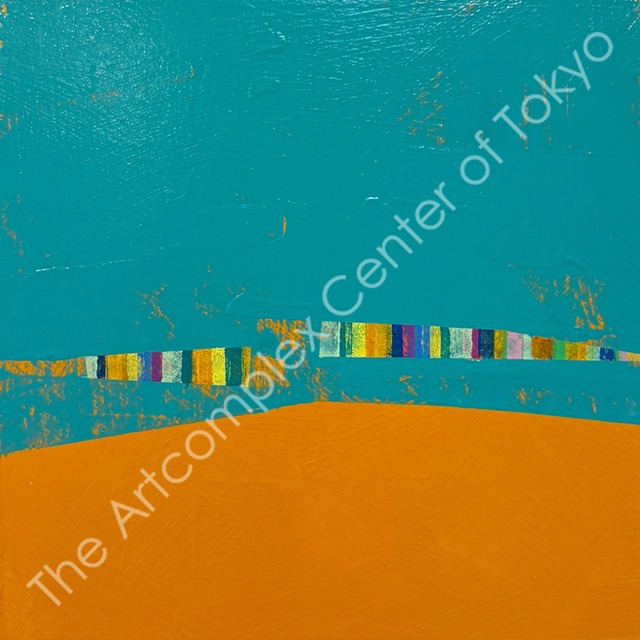 飯田哲夫「Paint over - Green on Orange II」