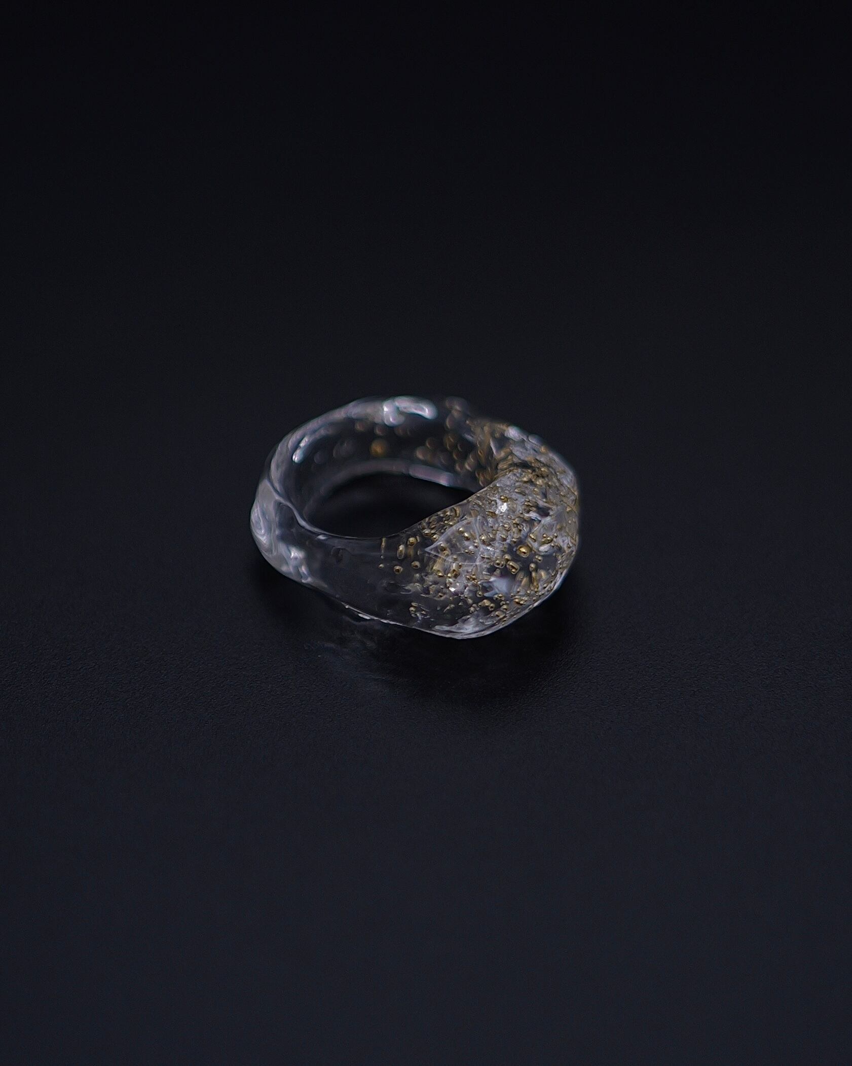 SENTE - Pure Gold Bubble Ring ：Clear｜24金バブル／光学ガラス