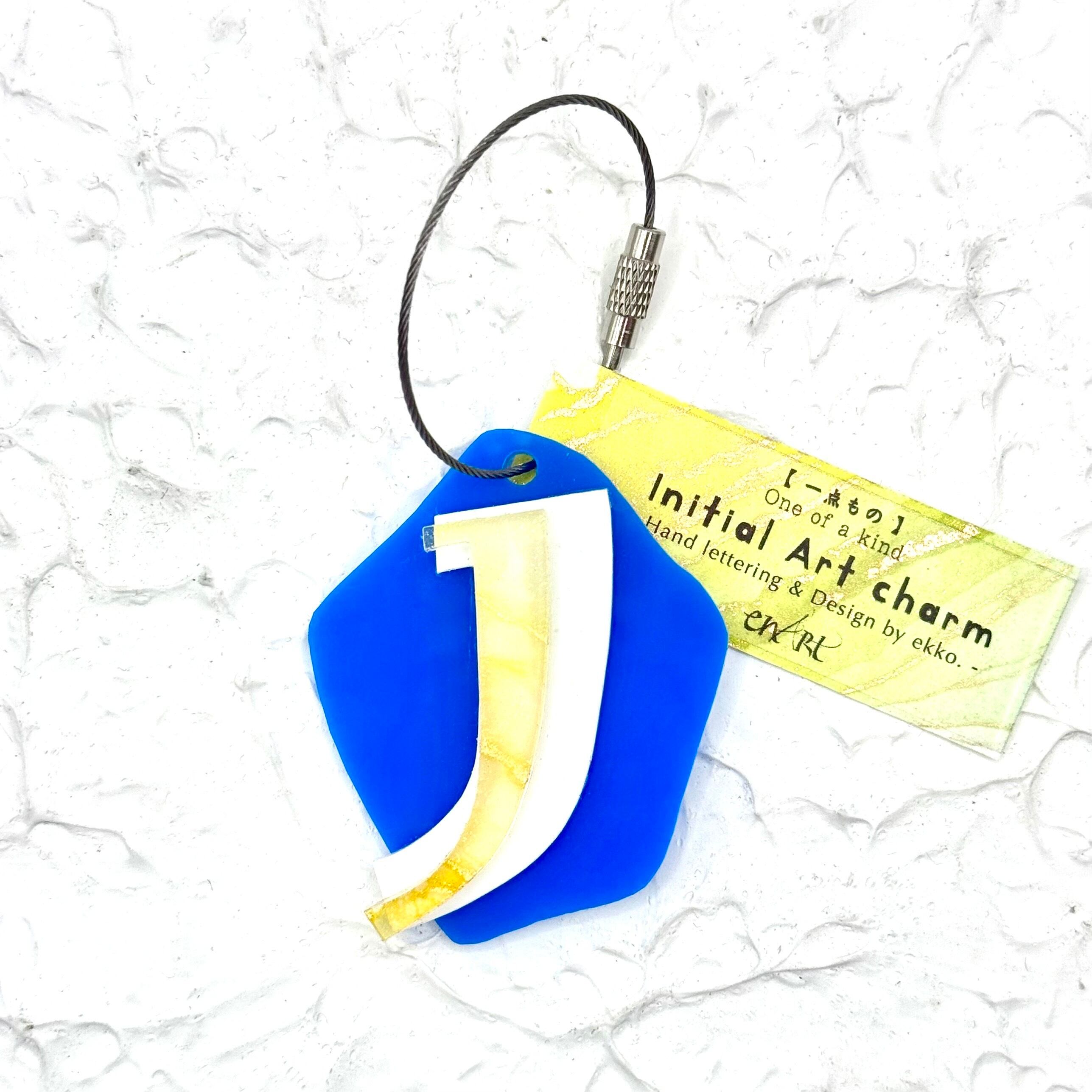 グロス♢イニシャルチャーム [ J ] Yellow × White × Blue