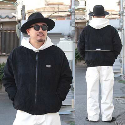 FLUTTER】Corduroy Padded Bomber Jacket -BLACK（フラッター