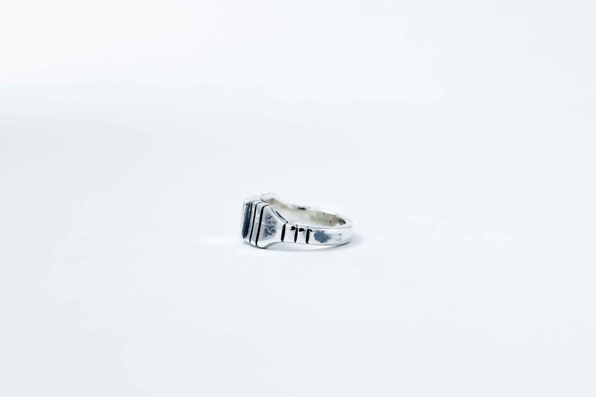 R-069 Brick ring【Signet】 | WAKAN SILVER SMITH online store