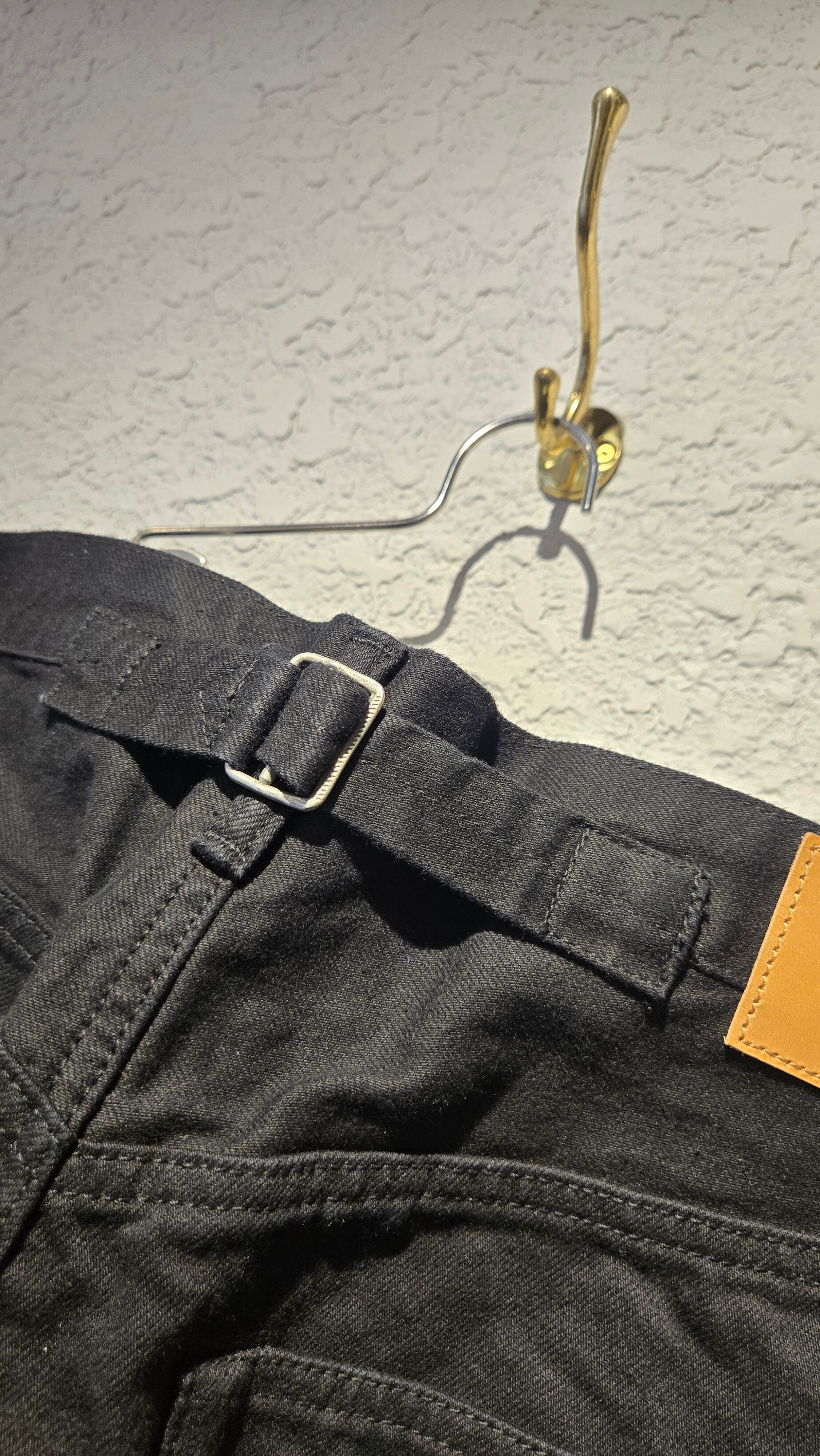 HATSKI】Back Buckle Washi Denim-Black- | theater(シアター)
