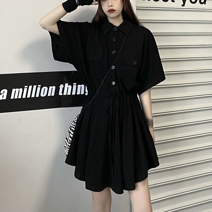 ギャザードレス サマーシャツ ウェストAラインスカート 夏物 ケッペル86770625570