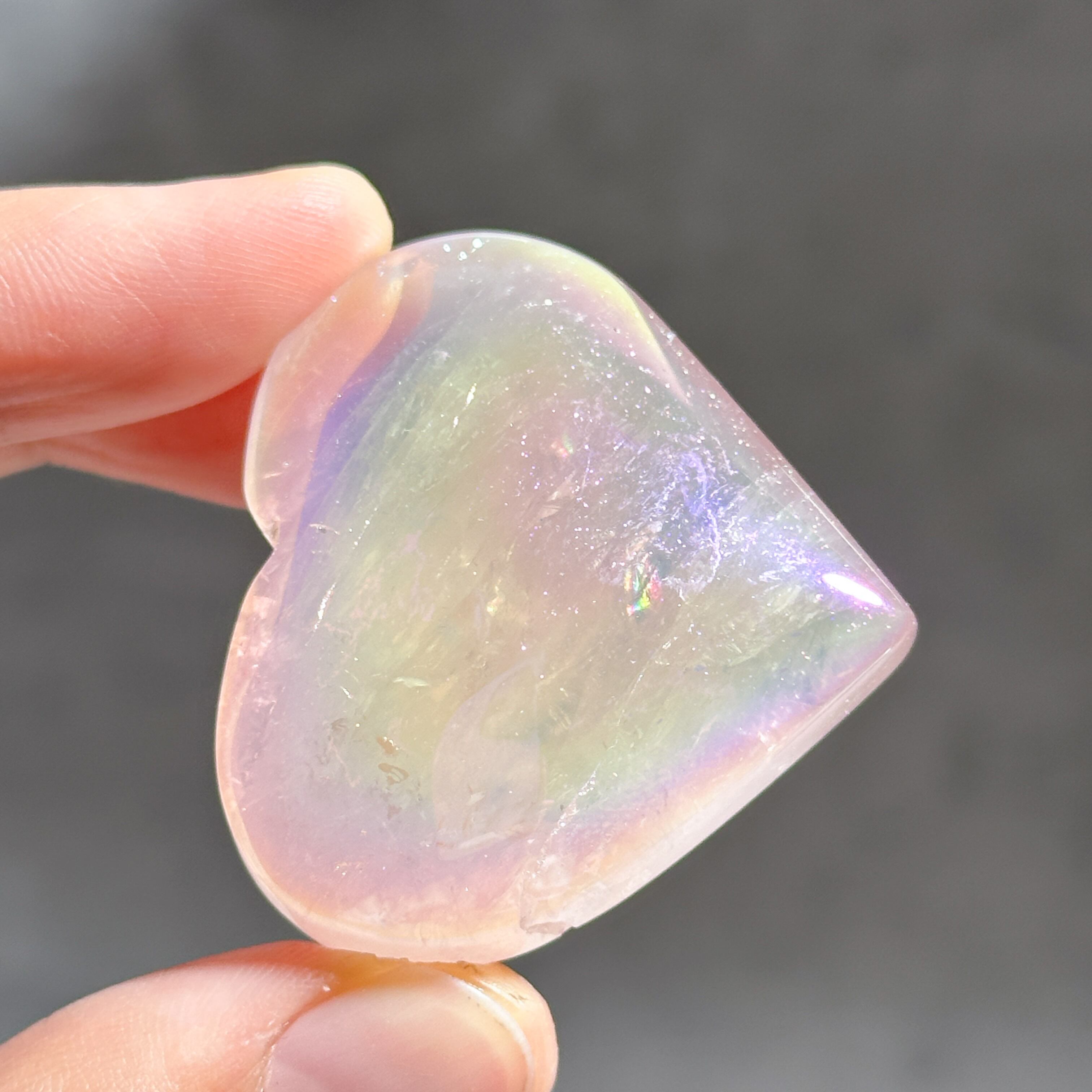 ♡エンジェルオーラローズクォーツ ハート81♡ Angel Aura Rose Quartz