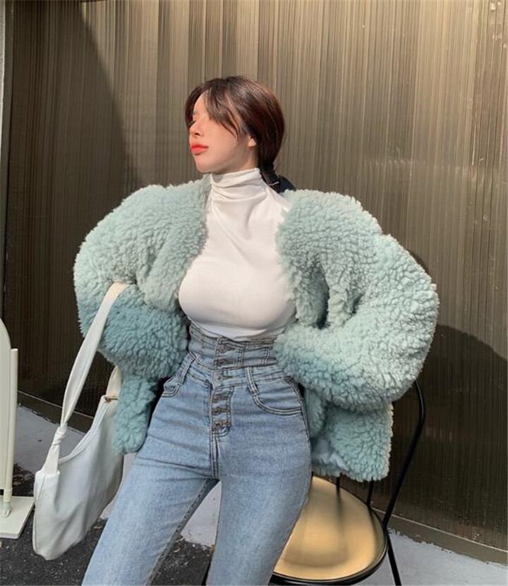 コート スリムフィット ゆったりする 暖かい 厚手 怠惰な風 秋冬 長袖 短いスタイル