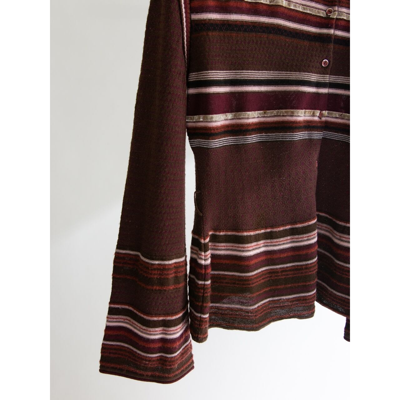 【KENZO】Made in Italy 80's Wool-Acrylic Mohair Blend Flare Sleeve Knit Cardigan(ケンゾー イタリア製ウールアクリル モヘヤ混 フレアスリーブ ニットカーディガン)