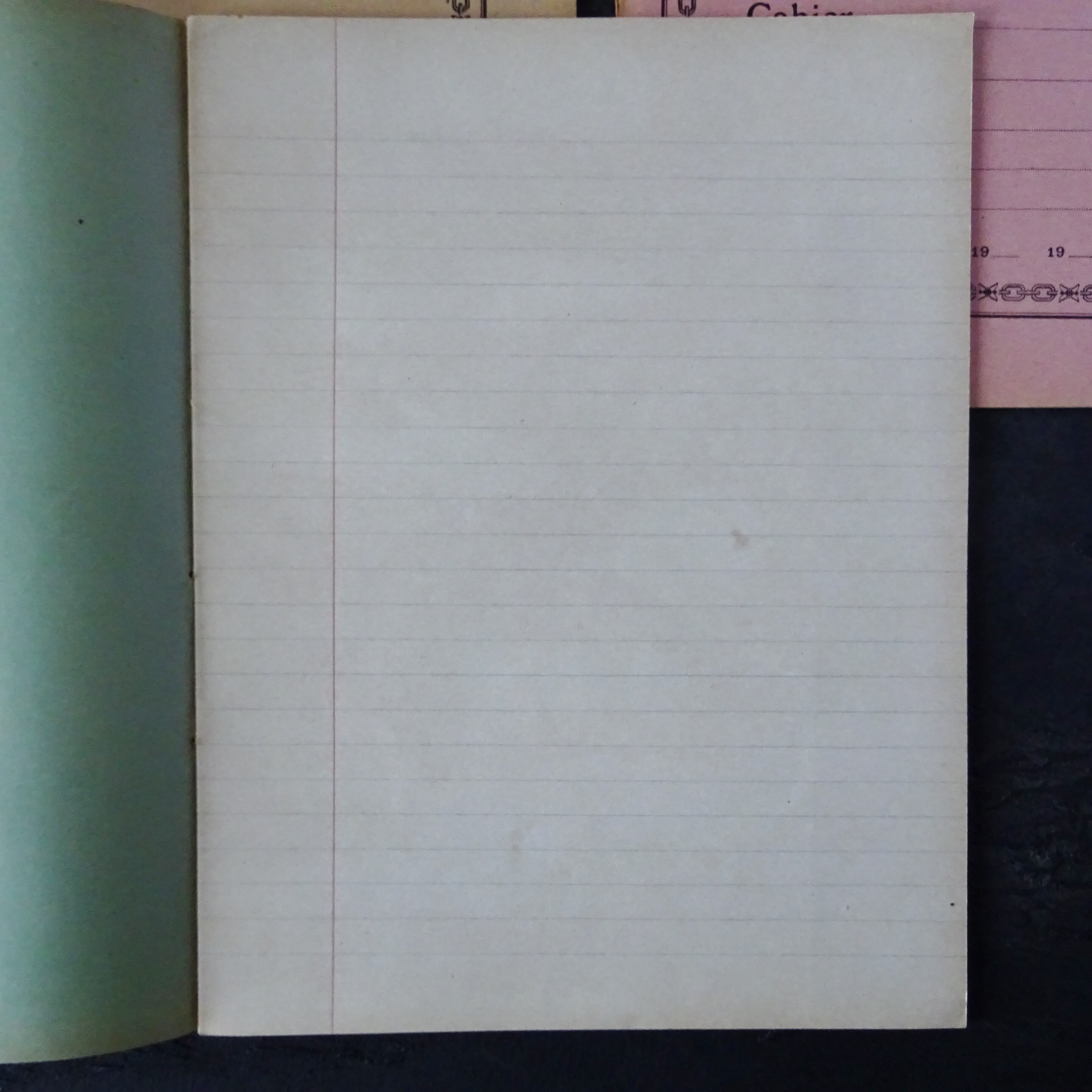 Cahier scolaire ancien