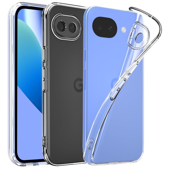 Google Pixel 10a ケース クリア 薄型 ドイツバイエル製TPU素材 超耐衝撃 全透明 黄変防止 レンズ保護 指紋防止 「ストラップホール付き」 ピクセル10a 用カバー クリスタル・クリア