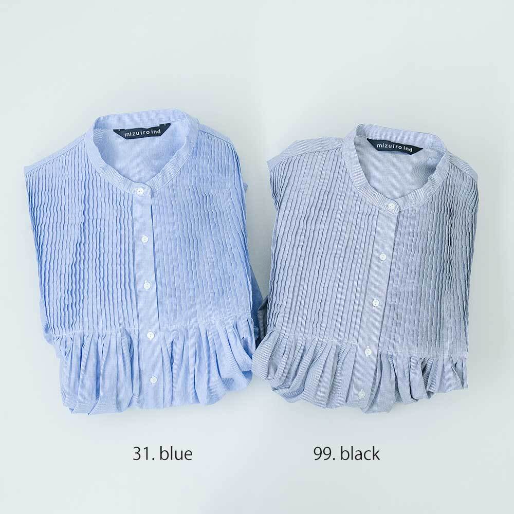 mizuiro ind スタンドカラーピンタックシャツ | LASQ store | ラスク