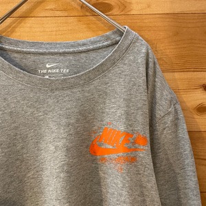 【NIKE】バックプリント Tシャツ ワンポイントロゴ L ナイキ スウッシュ us古着