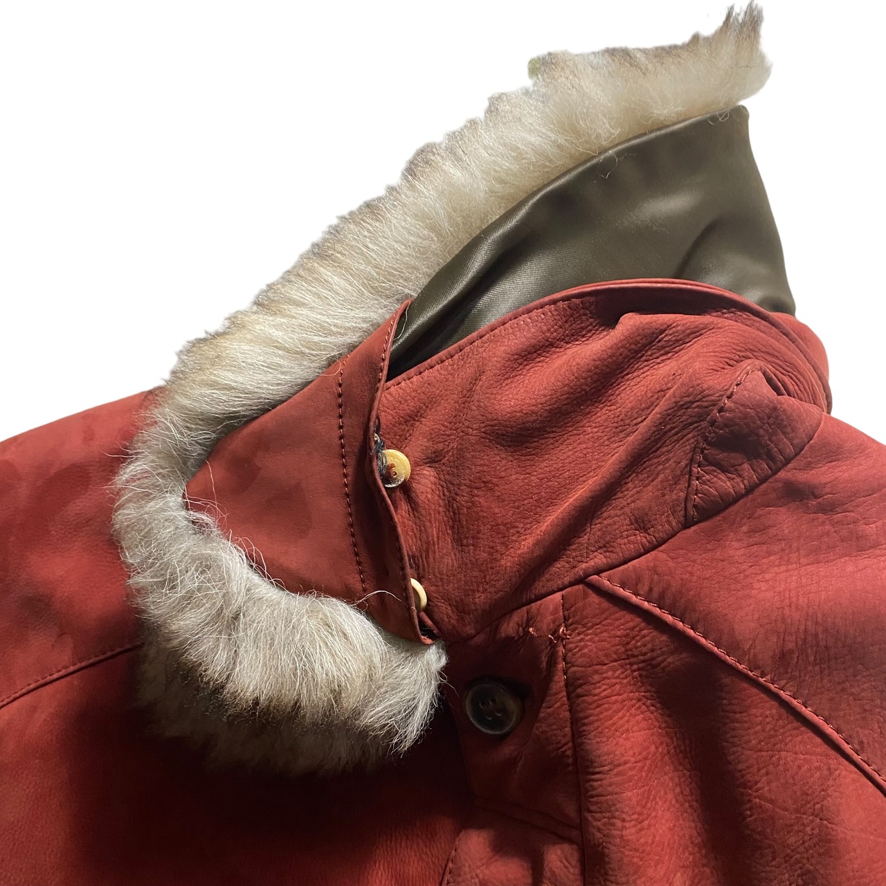 LOEWE nubuck bomber jacket with fur