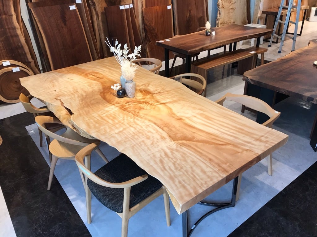 栃（トチ）2600×1200-1170-960×60 横浜元町店_テーブル天板/一枚板