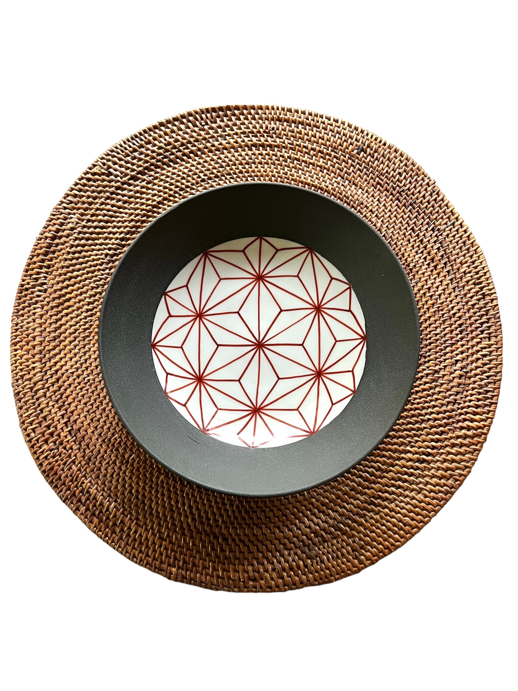 黒バロン麻の葉 浅鉢