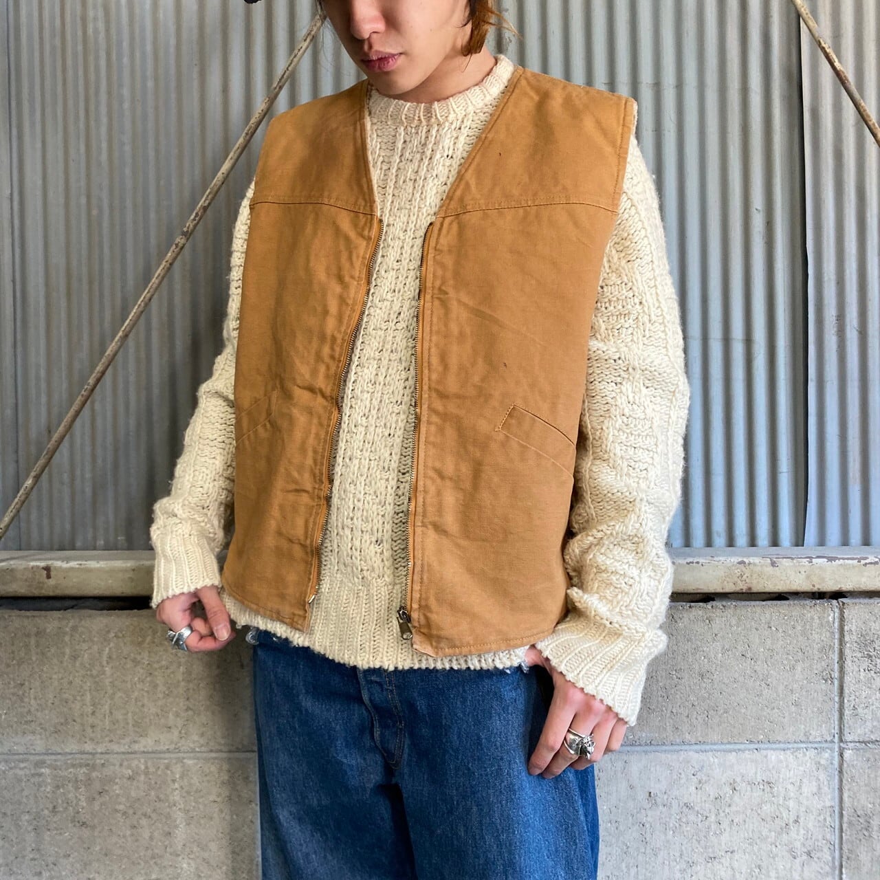 80〜90年代 ビンテージ BIG MAC ビッグマック ノーカラー ダック地