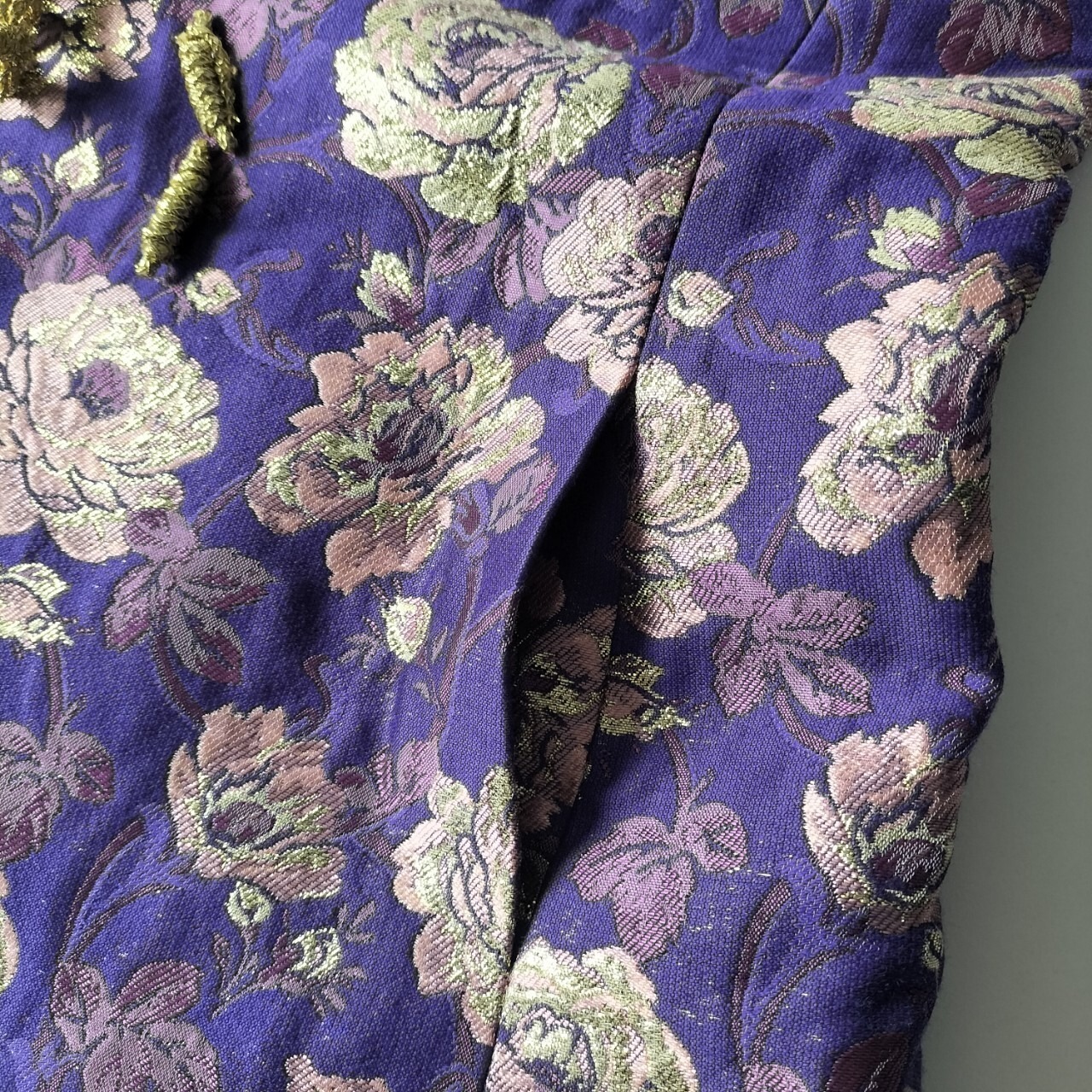 デッドストック イタリア製 Florio 花柄 シルク混 セットアップ ジャケット スカート