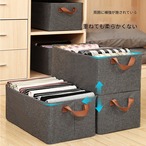 収納ボックス 収納ケース スチールフレーム 折りたたみ式 カチオングレー [プラスチック吹付鋼板フレーム] 収納バスケット 衣類収納ボックス ワードローブ 家庭用 カバーレス ポータブル