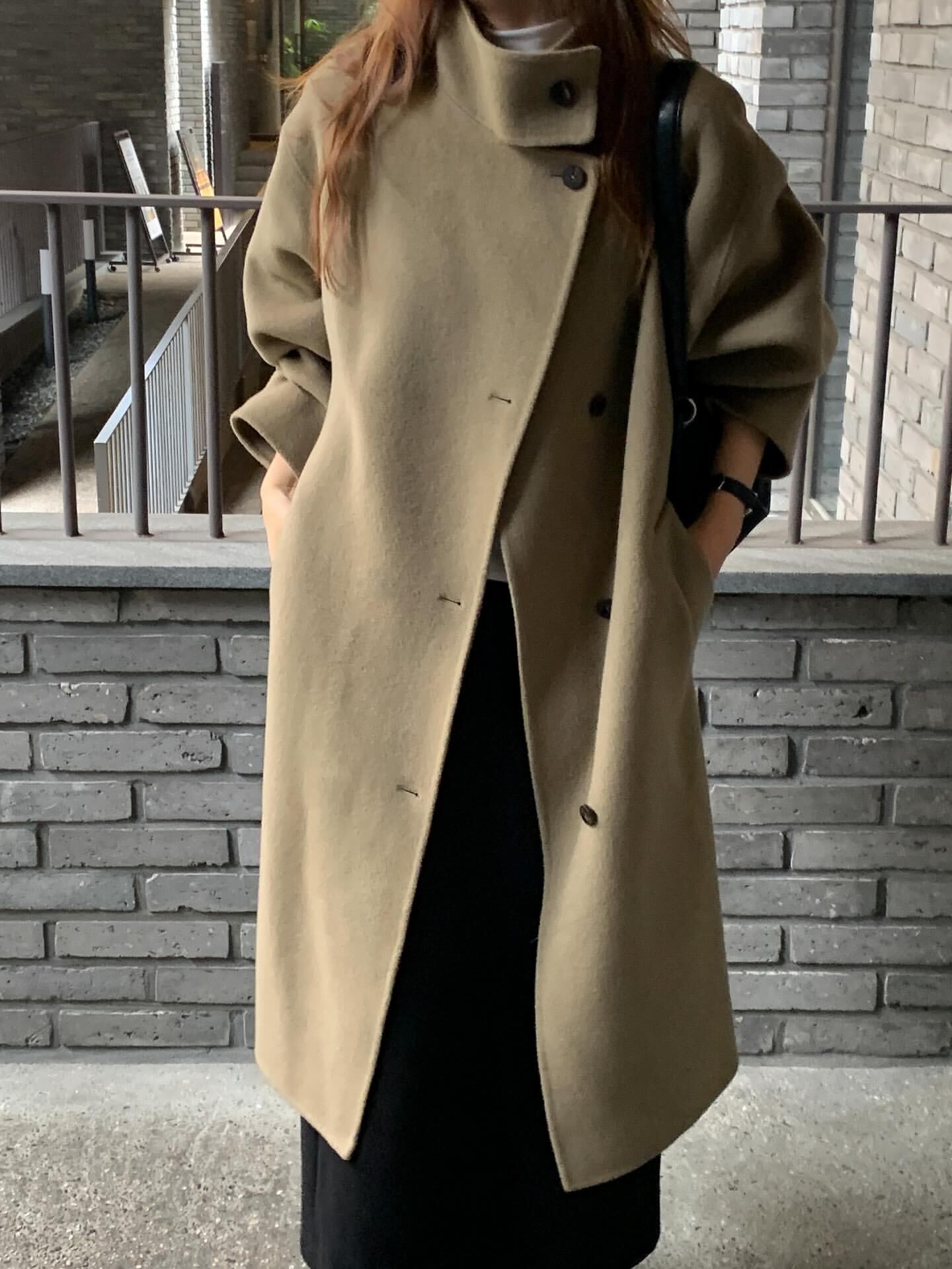 (予約) verveine / Noel high-neck handmade coat / 2color