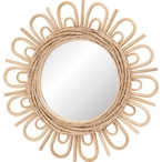 ラタンミラー ラタン ラッカー塗装 ミラー ※ミラー部サイズ Φ23.5cm