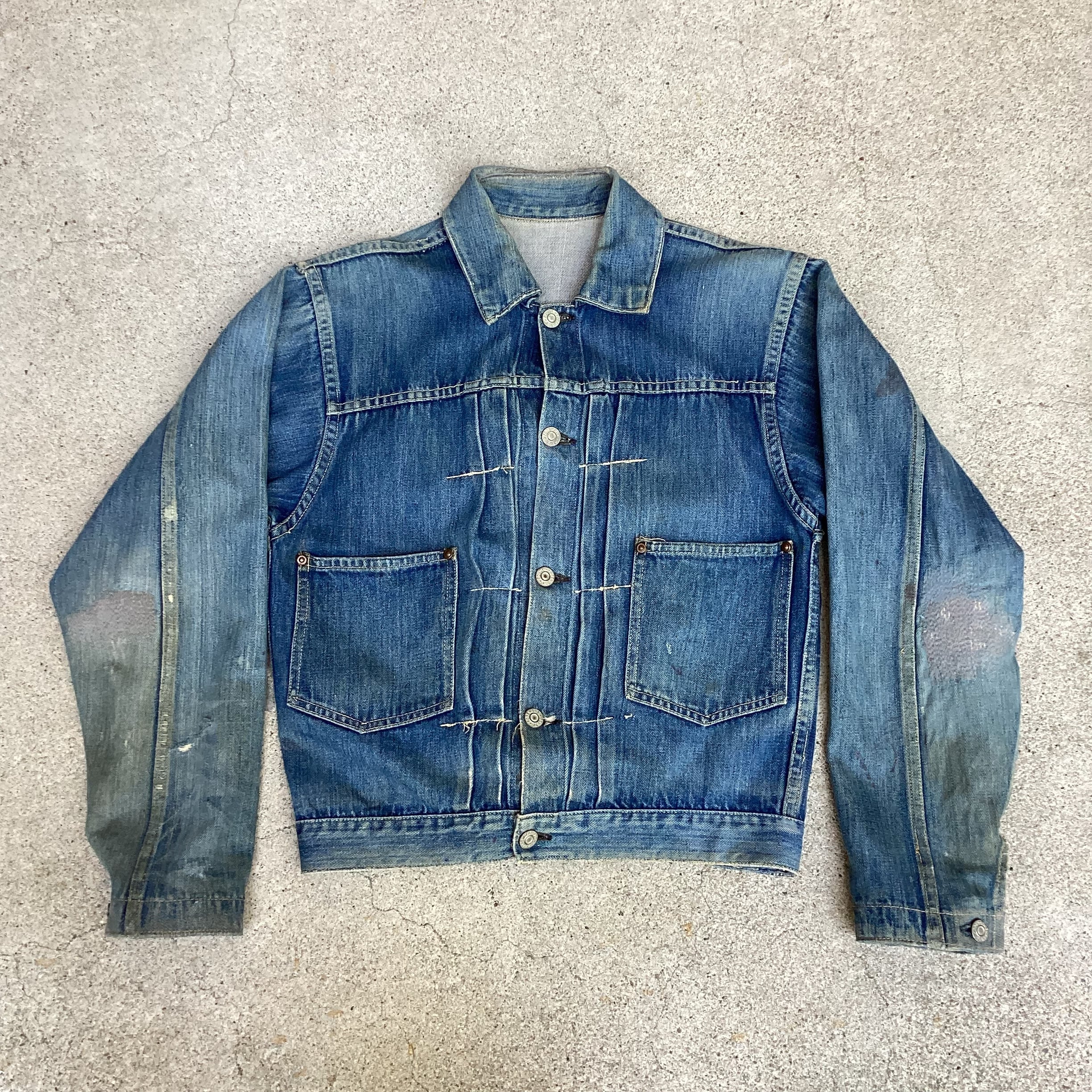 40s 50s FOREMOST J.C.Penny 2nd Type 2 Pockets Cinch Buckle Pincushion Denim  Jacket “Super Rare” Union Ticket 40年代 50年代 フォアモウスト フォアモスト ジェイシーペニー セカンドタイプ 