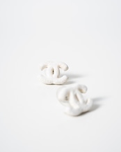 〈CHANEL〉CC Mark Coral Earrings 2003AW