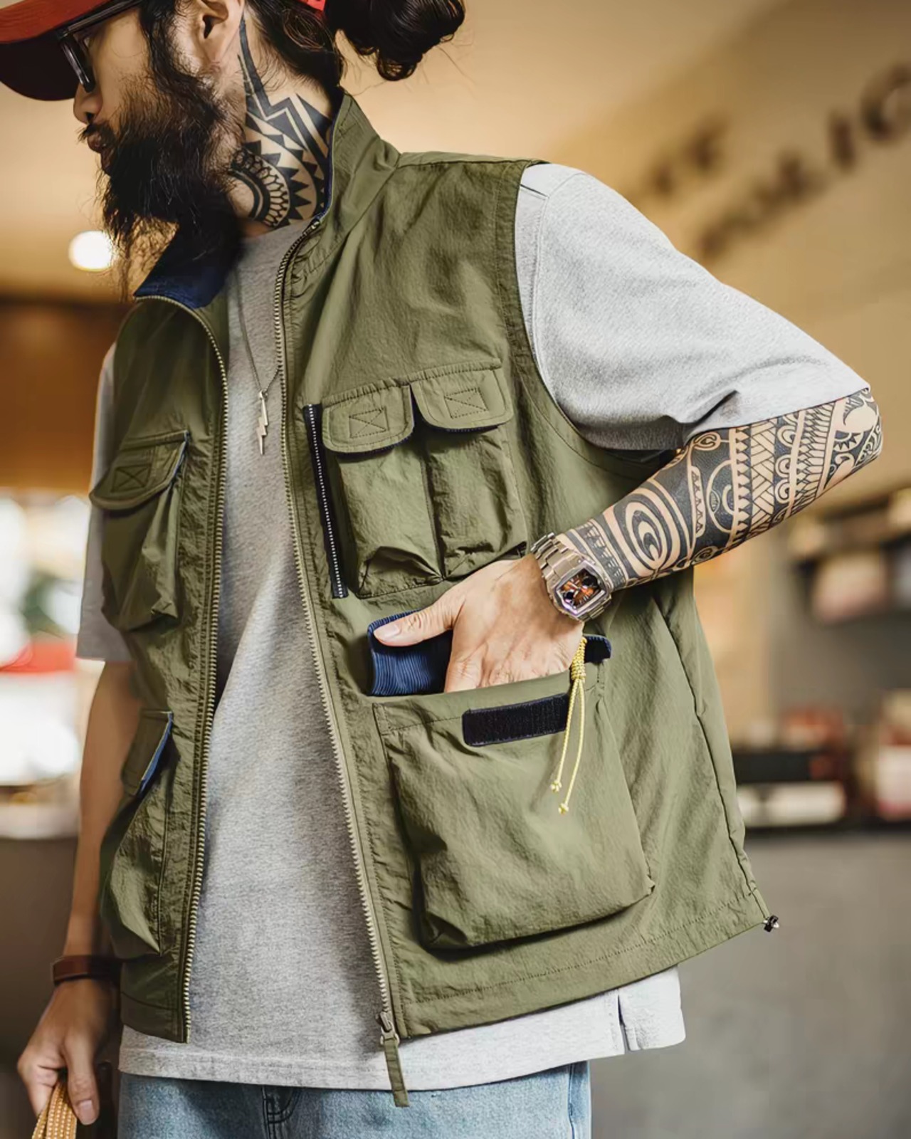 ゴープコア アウトドア ベスト ジャケット / Gorpcore Outdoor Vest Jacket K0479