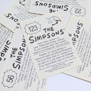 ☆送料無料！☆1990年製【 The Simpsons（ザ・シンプソンズ） 】VINTAGE ステッカー単品 （1パック=6STICKERS）〚アメリカン雑貨 アメトイ〛