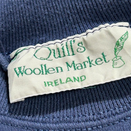 90s Quill's Woollen Market Crewneck ネイビー 詳細写真3