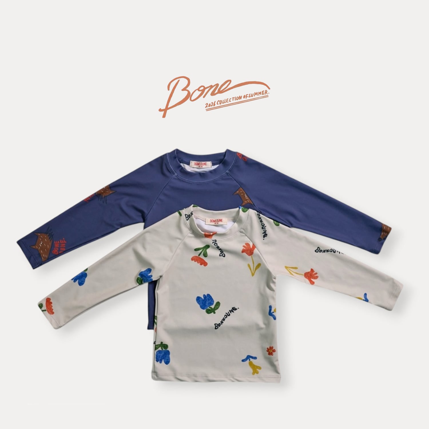 wolf flower swings tee【BONEOUNE】※7月中旬〜下旬発送予定