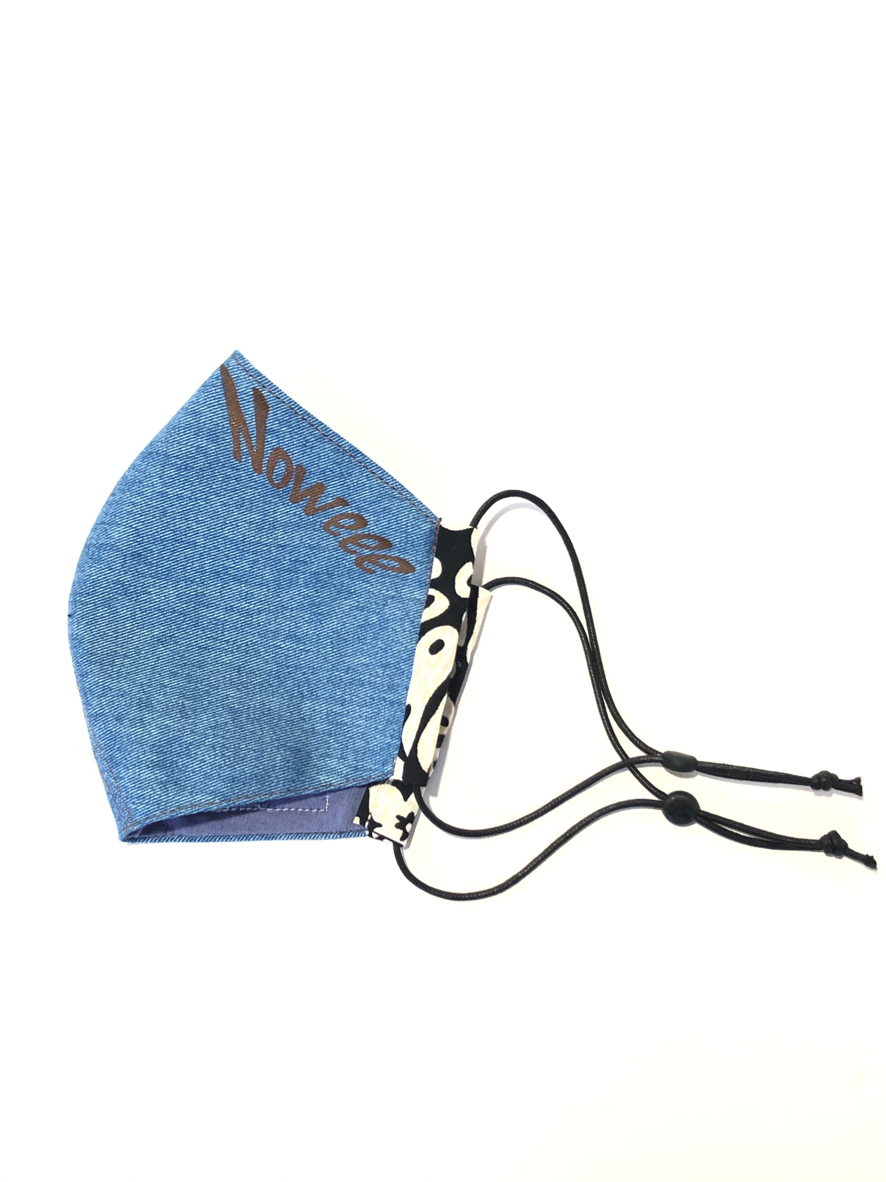 オリジナルマスク 【淡色デニム×ブラック】 メンズ レディース