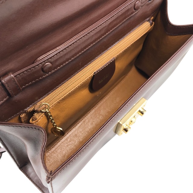 GUCCI グッチ ショルダーバッグ ブラウン レディロック レザー vintage ヴィンテージ オールド imbphx