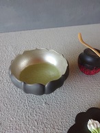 黒稜花銀彩茶碗 -東一仁-