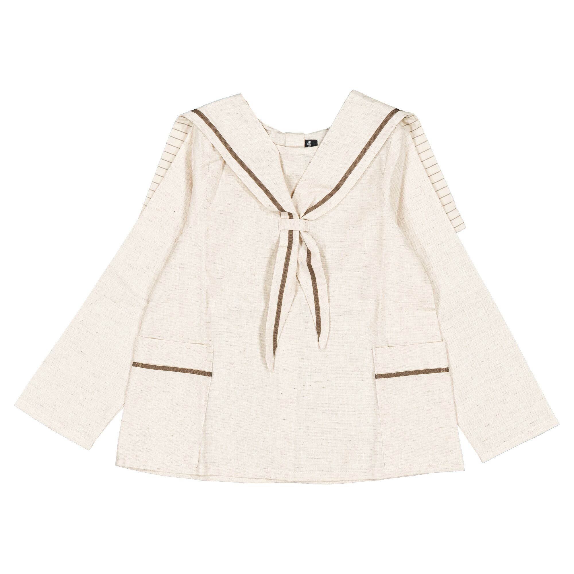 【予約・特典あり】Maison Marelle / Blouse VANEAU - beige linen / 12m~5Y