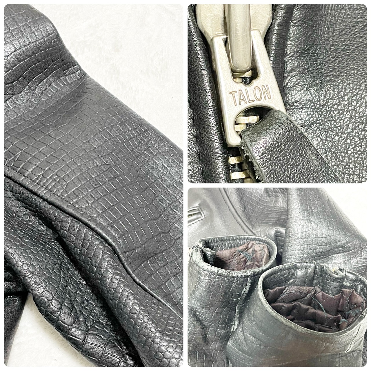VINTAGE Wind Armor レザージャケット ライダースジャケット シングル 