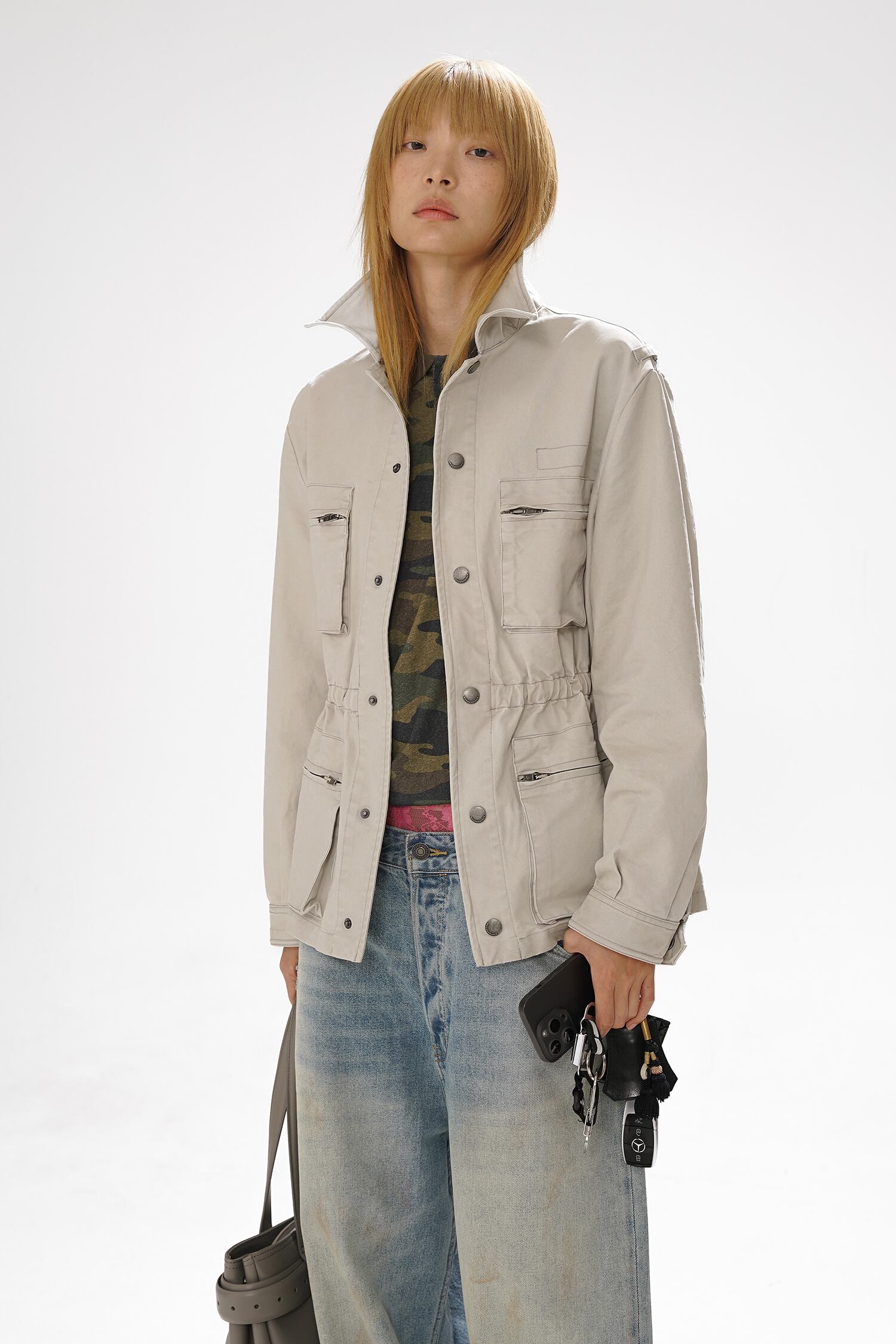 MASONPRINCE 半袖 ポロシャツ ロゴ刺繍 Tシャツ コットン 迷彩