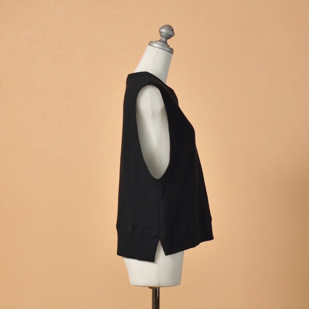 prit プリット エコ裏毛プルオーバーベスト・ブラック