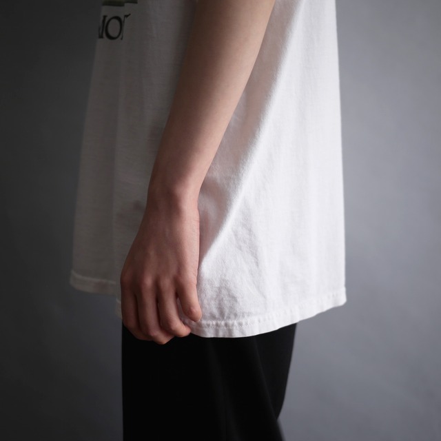 "猫” box print h/s boro tee