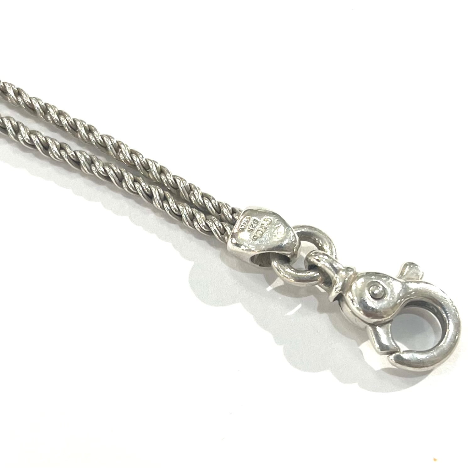希少　オールドティファニー　ヘビー　Tバー　2連　ボールチェーン　ブレス　53g 希少【TIFFANY&CO.】 2572 ティファニー アンドコーダブルロープ