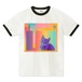 Modern Cat - リンガーTシャツ - ナチュラル×スミクロ
