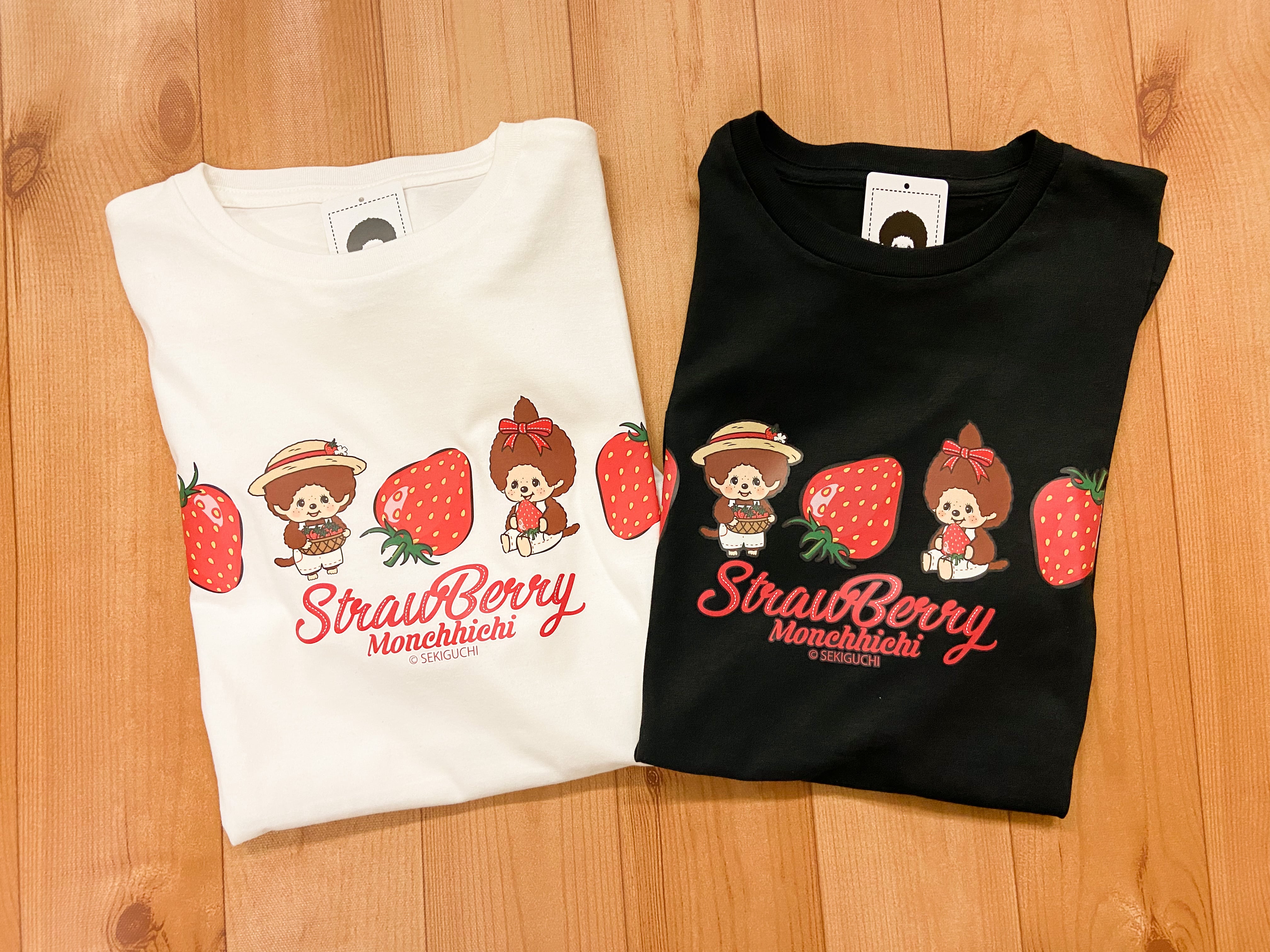 ストロベリーモンチッチ Tシャツ パネル ホワイト | burlyオフィシャル