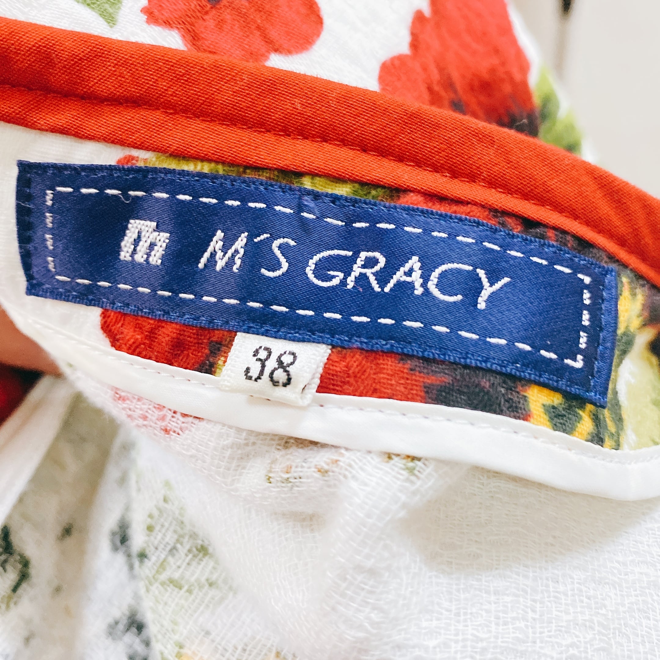 エムズグレイシー 半袖ワンピース 白 花柄 M'S GRACY | UTA