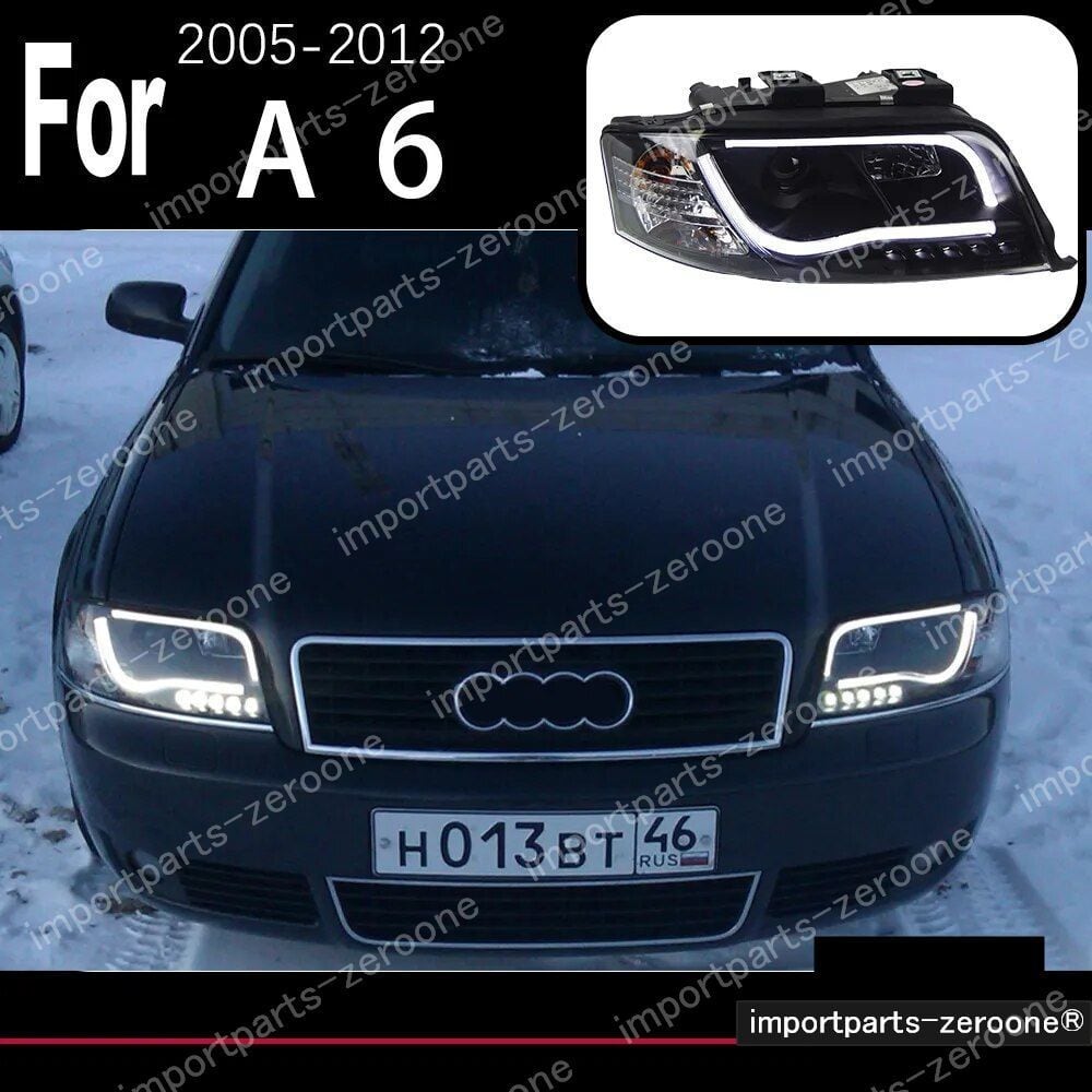 アウディ A6 C5 C6 アップグレードヘッドライト ソナー付き 2005〜2011