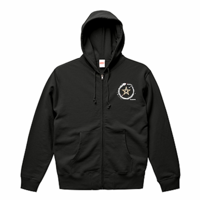 【2025年9月15日限定販売】【H Python (アッシュパイソン)】ブランド オリジナルパーカー 【天空禅(TENKUZEN)】 / パーカー / パーカーオリジナル / パーカー メンズ / パーカー レディース /パーカー ブランド / お寺で御祈祷 / 御祈祷パーカー / 白蛇 / 五芒星 / 金運 / 財運 / 厄除け /【パーカー ブラック】