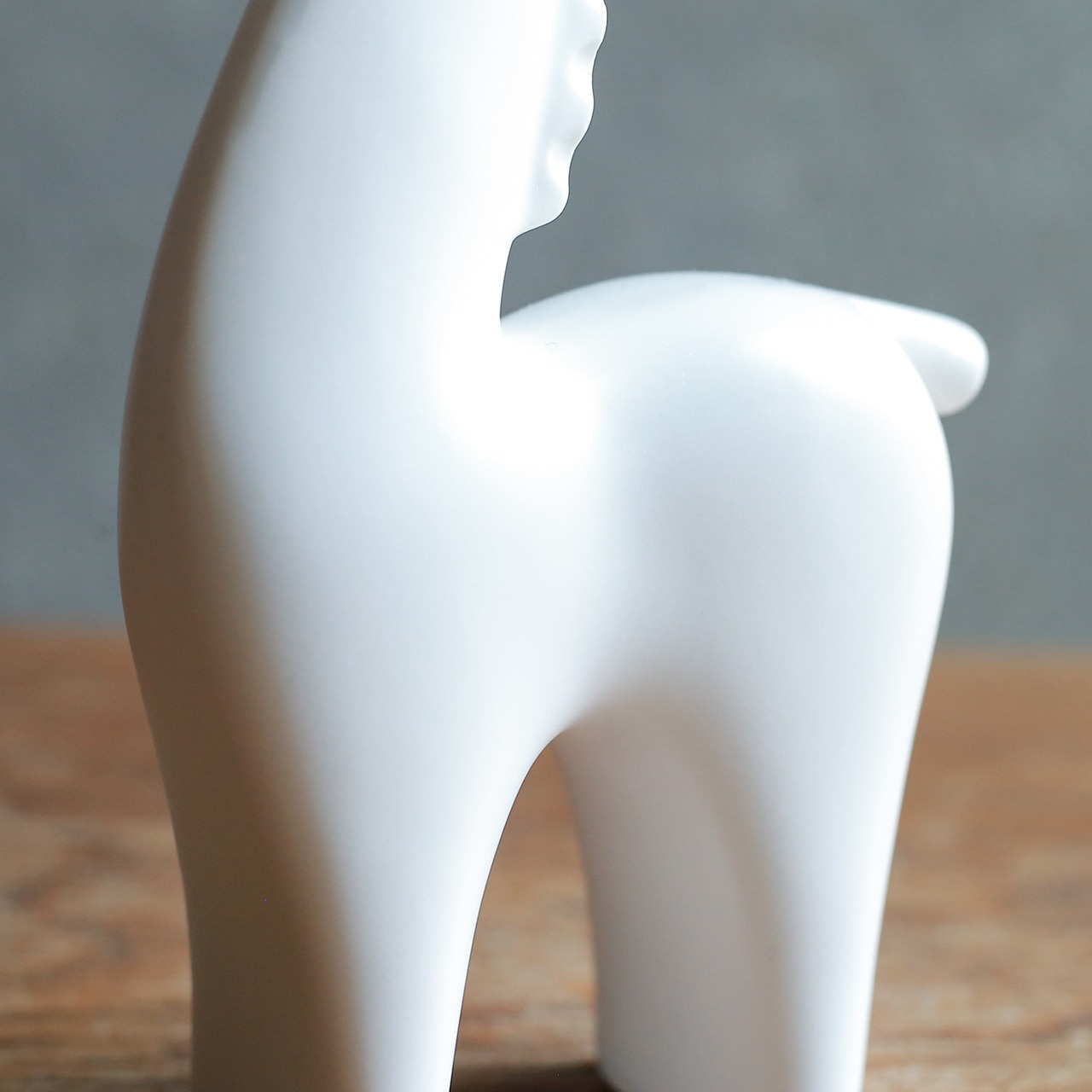 凛々しい表情の、白くて滑らかな馬 1