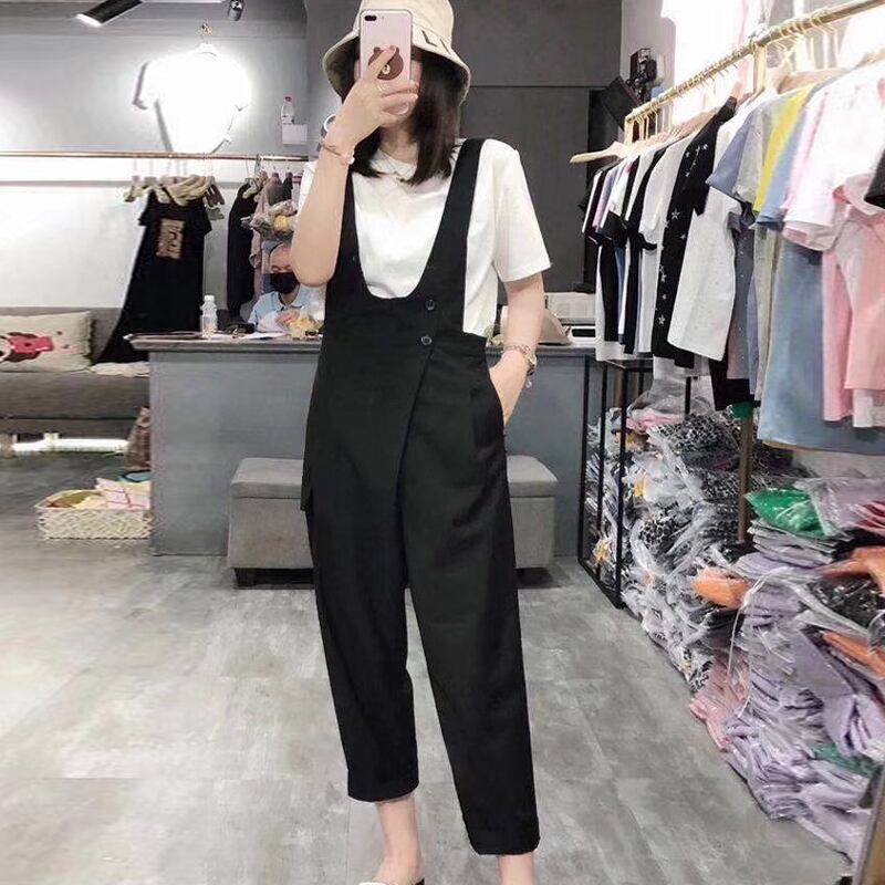 パンツ レディース薄手スプリングサマーTシャツ オーバーオール ルーズ 大きめサイズ 春物 夏物 ミックスインファッション6129562769