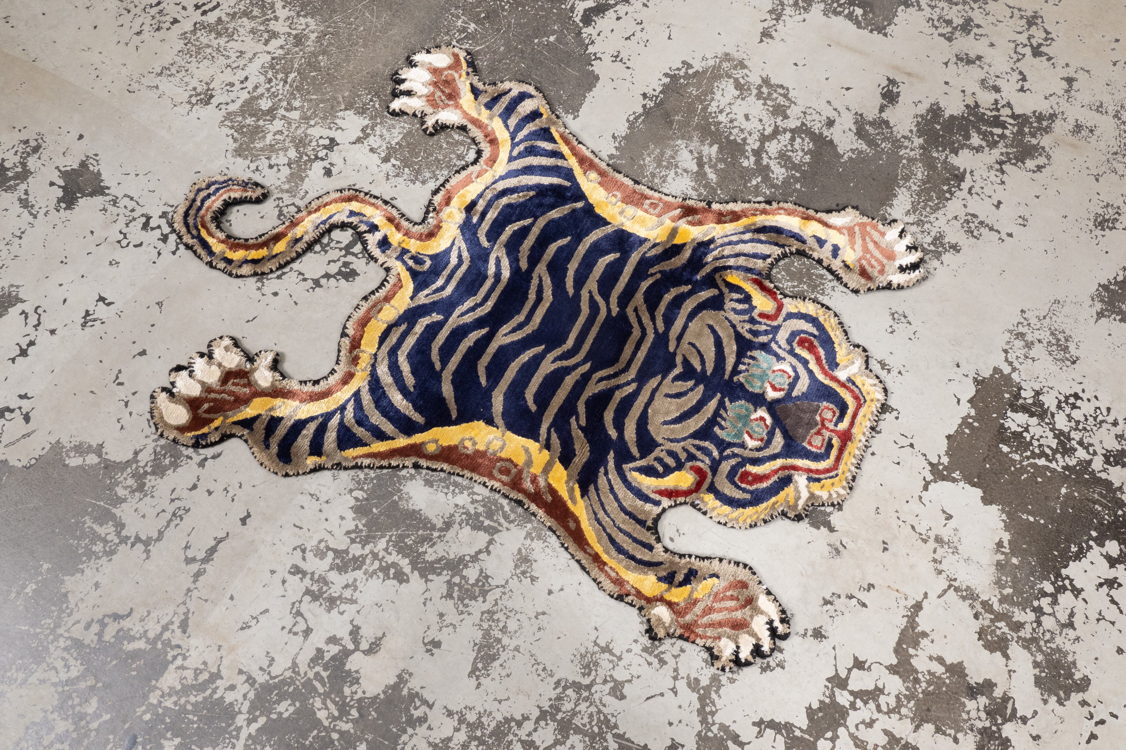 Tibetan Tiger Rug 《Sサイズ•シルク054》チベタンタイガーラグ