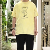 90's KKUP fm Einstein print tee over dye