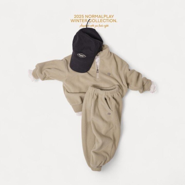 《予約》normal play ¨ nople fleece half zip-up